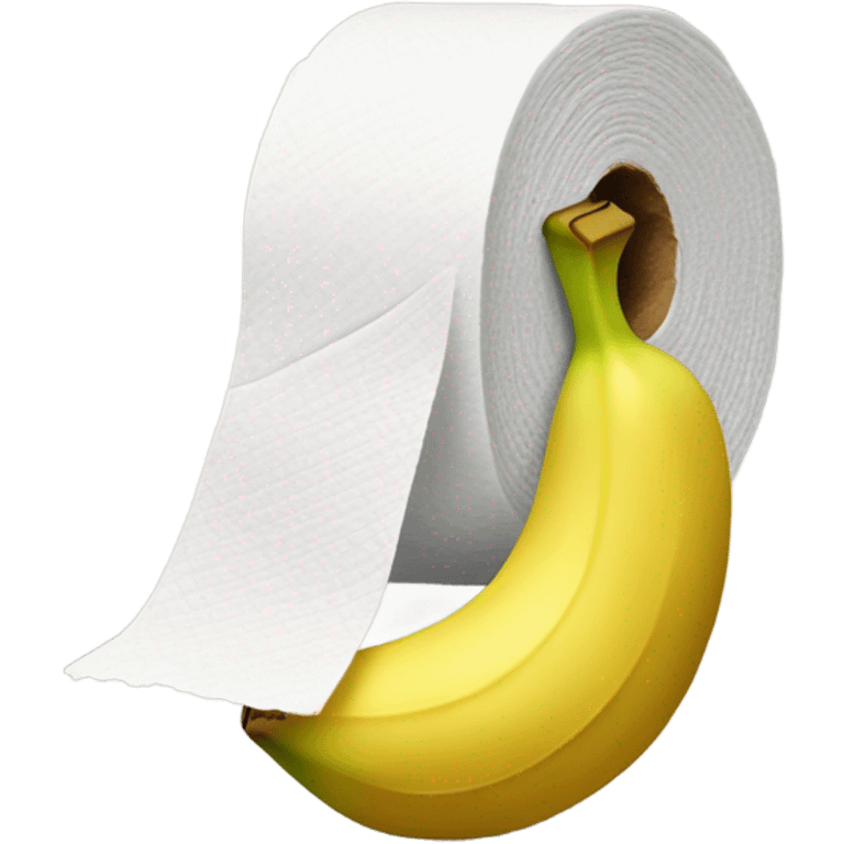 Toilet paper banana emoji