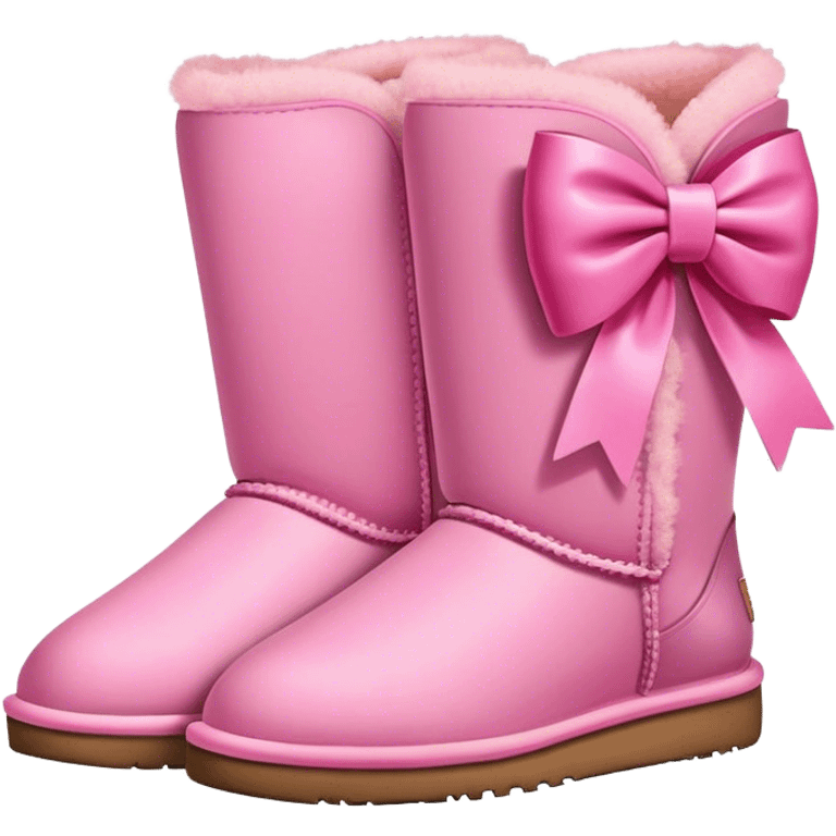 Pink bow uggs emoji