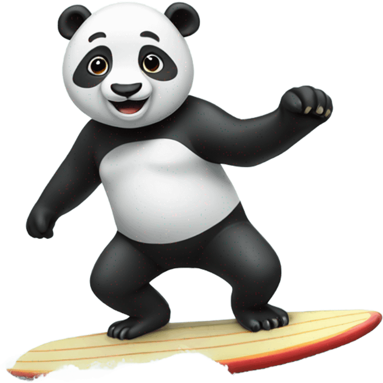 Panda surfing  emoji