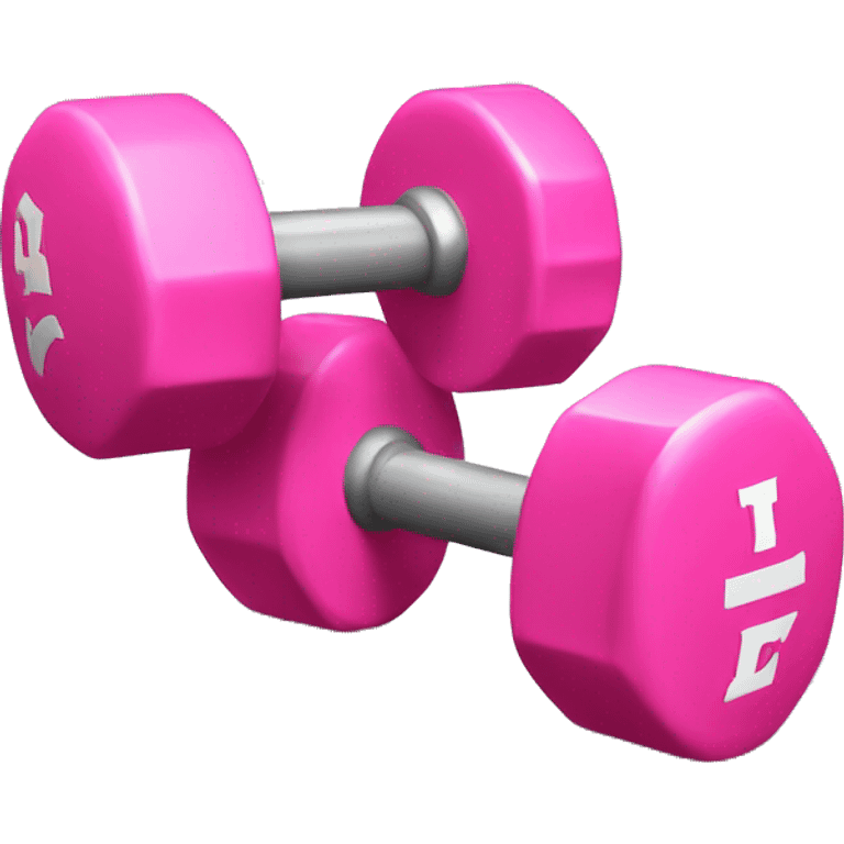 Pink dumbell emoji