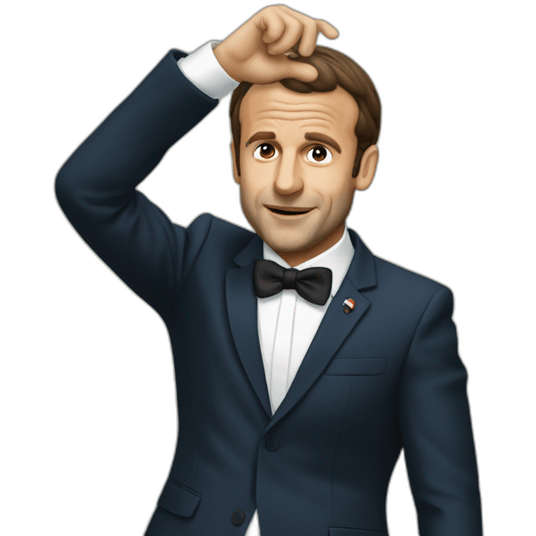 Macron qui dab emoji