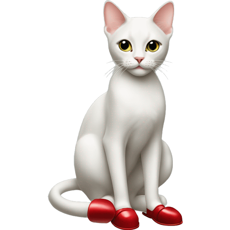 Cat wearing louboutins￼ emoji