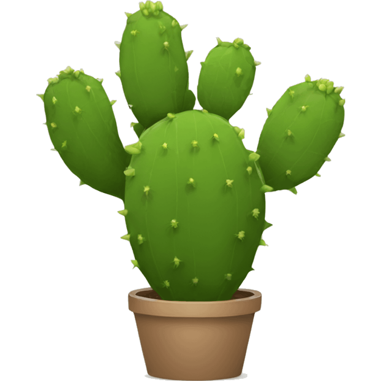 single flat Nopal without pot emoji