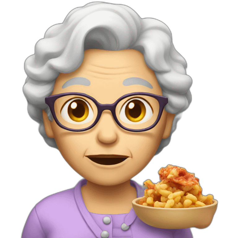 Grandma eat dragon emoji