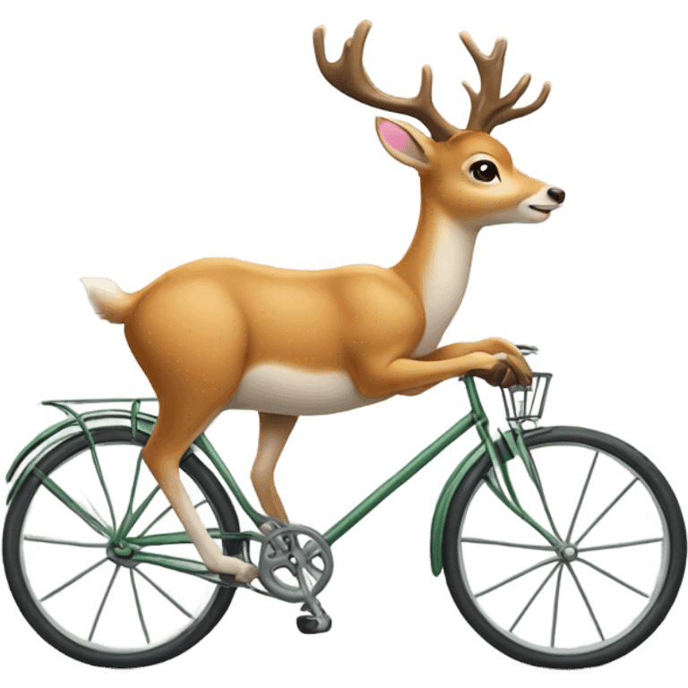 deer riding a bicycle  emoji