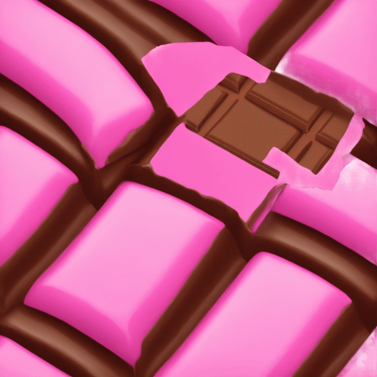 Pink chocolate bar emoji