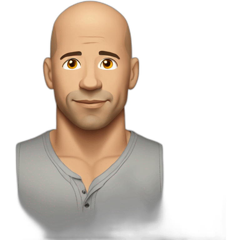 vin diesel cartoon wearing henley  emoji