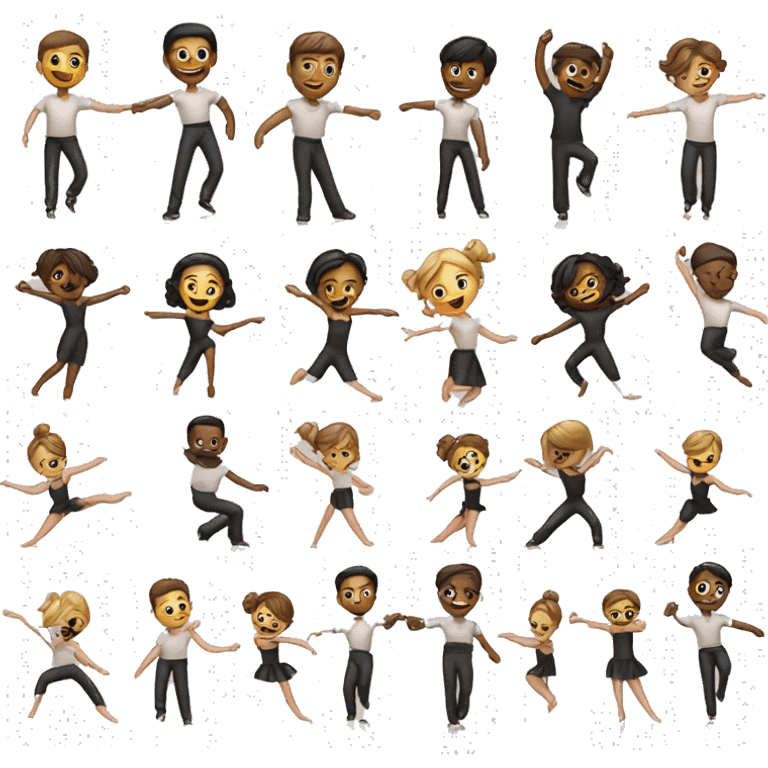 Dance teachers women 5 and men 10 emoji