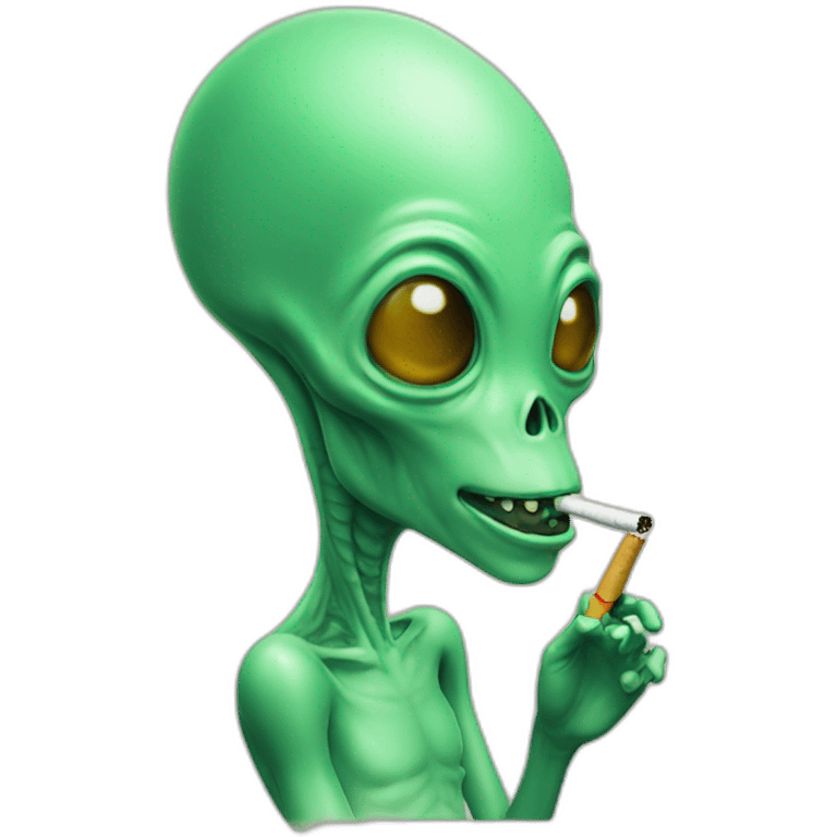 alien smoking emoji