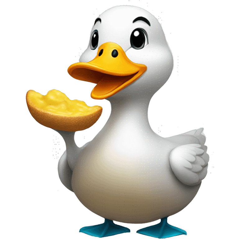 Duck eating   emoji