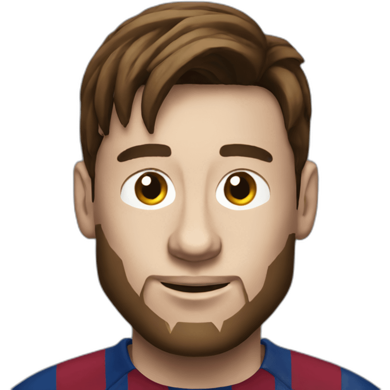 messi with barcelona jersey emoji