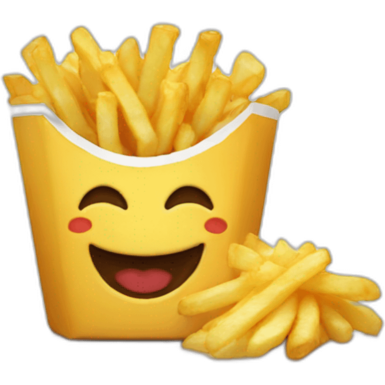 chat qui mange des frites emoji