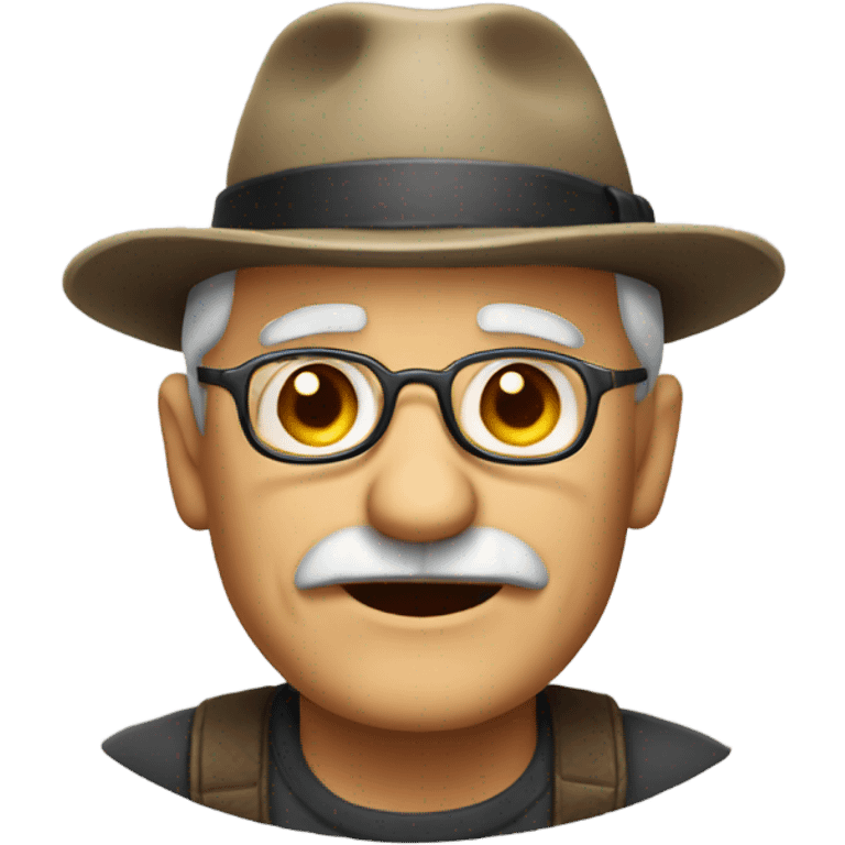 Old man with a little hat emoji