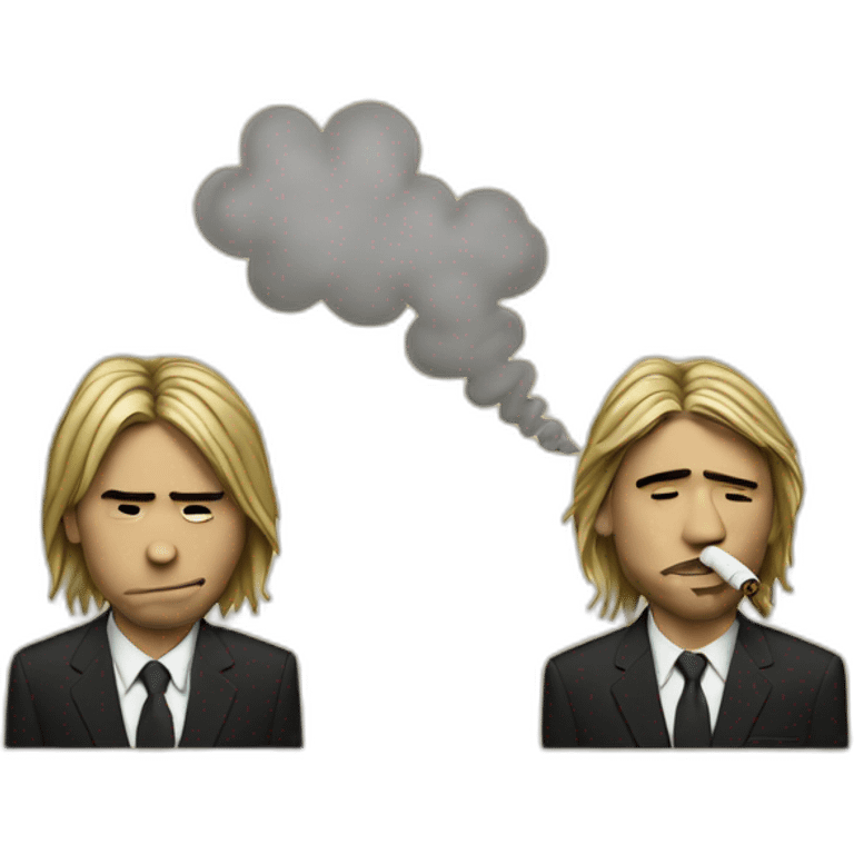 Obama smokes with Kurt Cobain  emoji