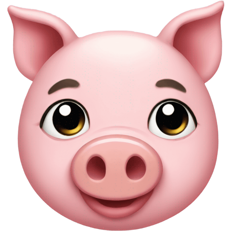 Pig with makeup emoji