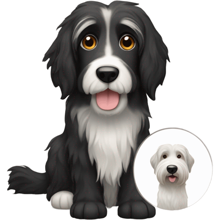 Black Bearded collie x Labrador emoji