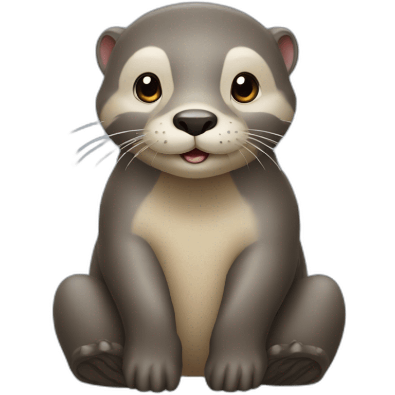 Loutre sur éléphant emoji