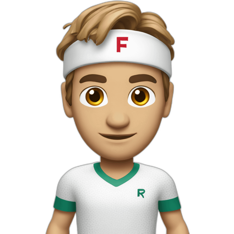 Roger federer with sweat band detailed emoji