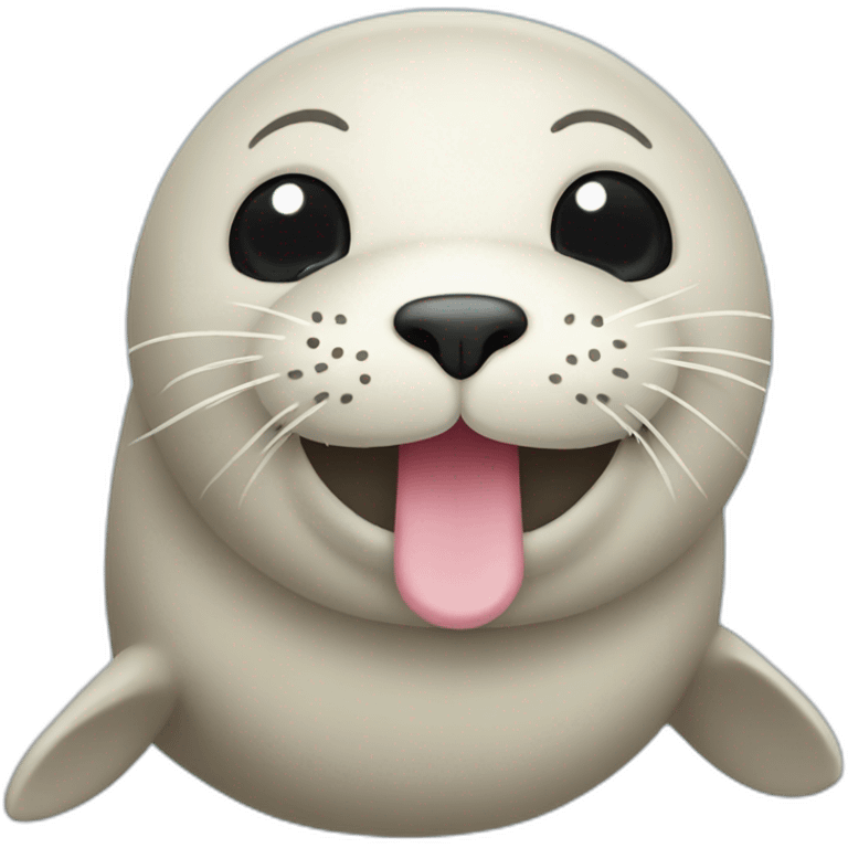 happy seal with baugette emoji