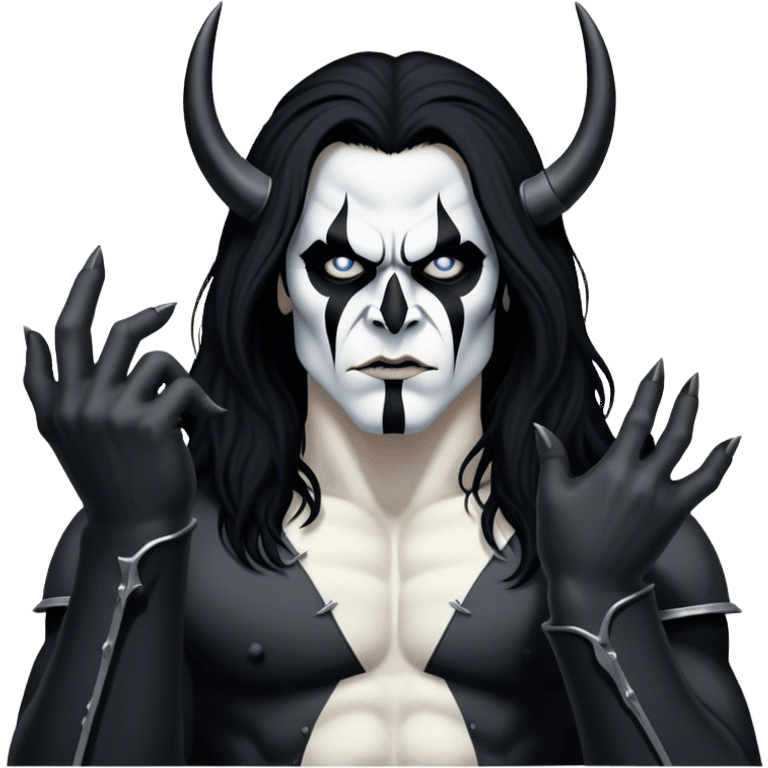 Abbath from immortal doing a black metal inspired pose emoji