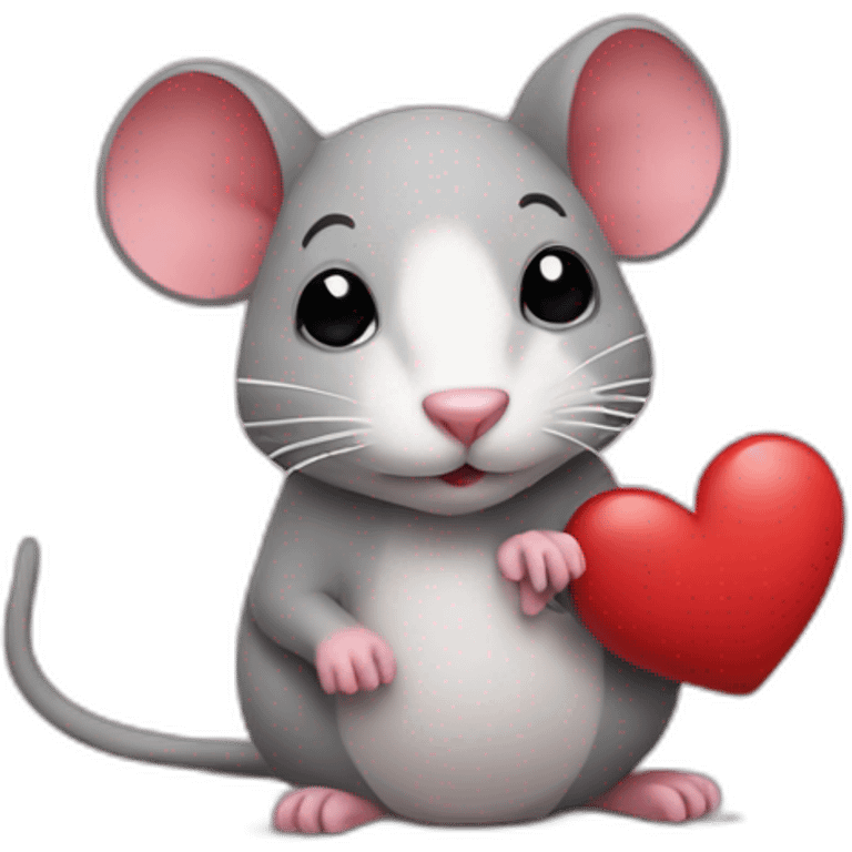 Heart with rat emoji