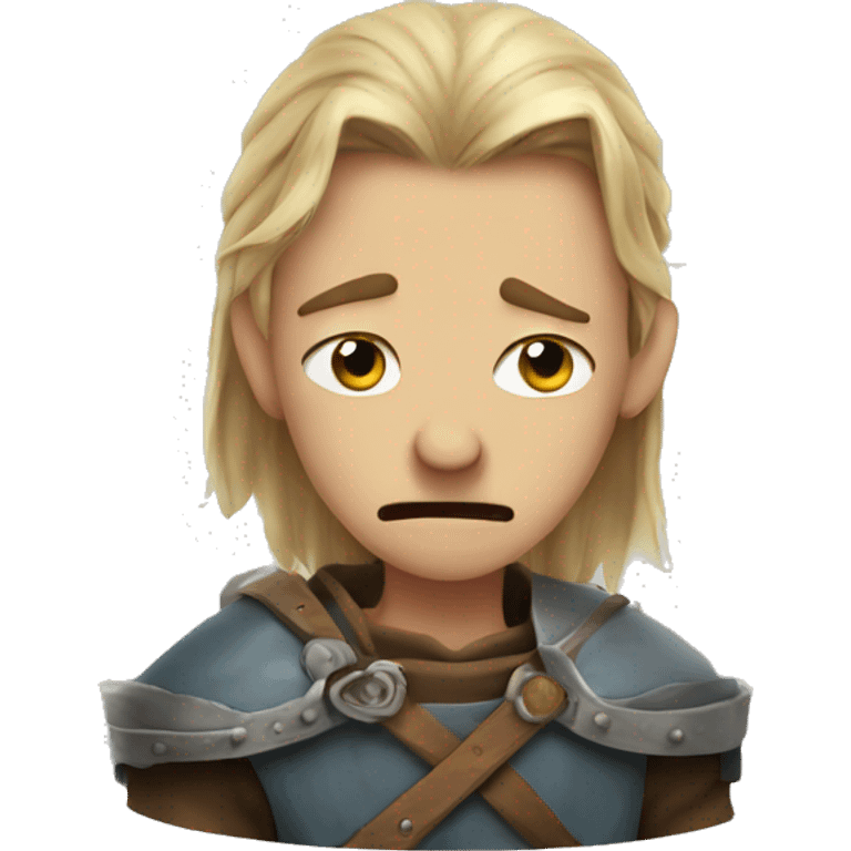 medieval crying face with DnD styl emoji