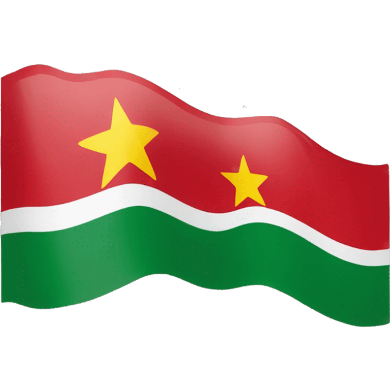 Suriname flag but the star is on the left  emoji