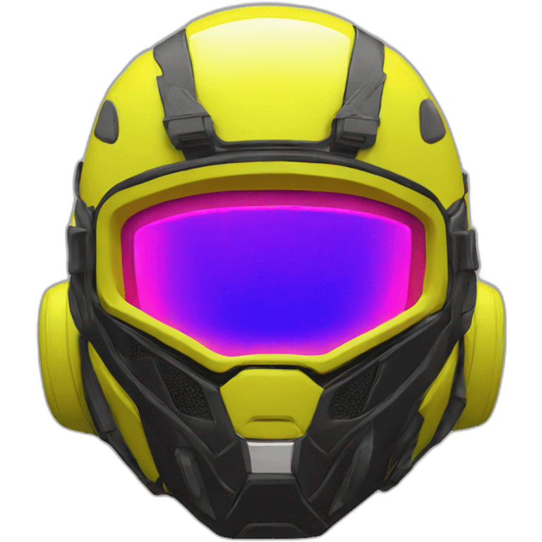 neon motorcyle helmet emoji