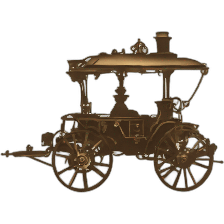 steampunk wagon sillouette emoji