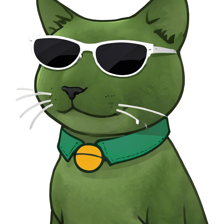 Cat with sunglasses emoji