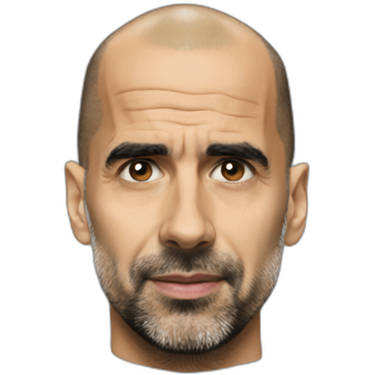 pep guardiola head with neck emoji