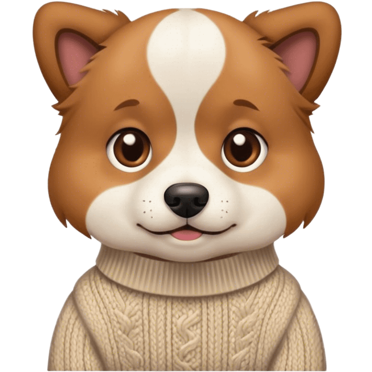 Dog wearing a sweater emoji