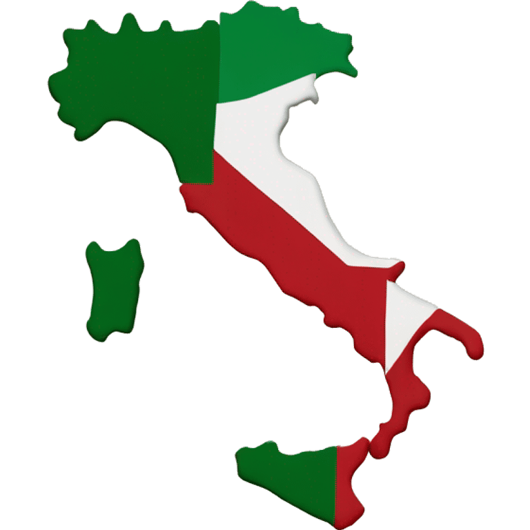 Italy map with flag emoji