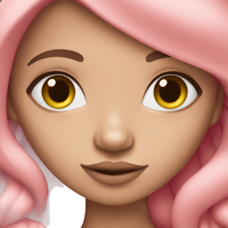 Fair skin pink mermaid emoji