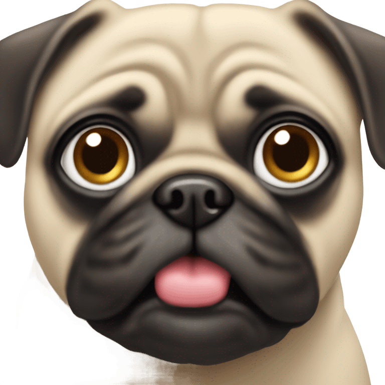 Derpy pug emoji