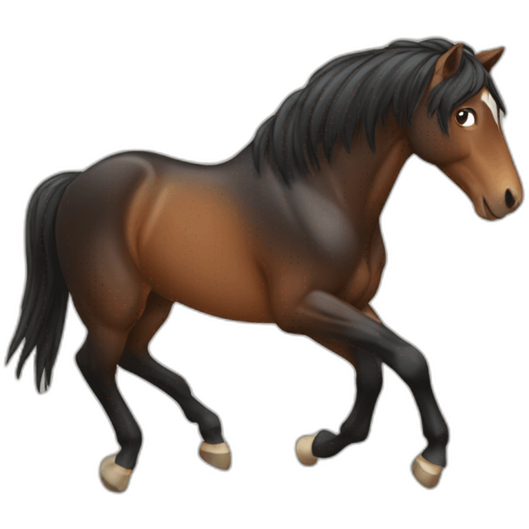 Rieing a horse emoji