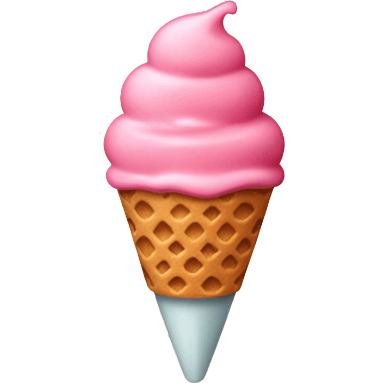 Strawberry ice cream emoji