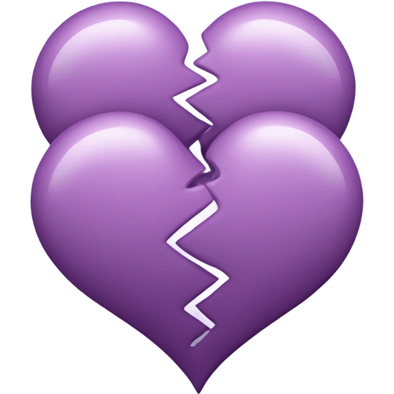 Seperated purple hearts 2 light emoji