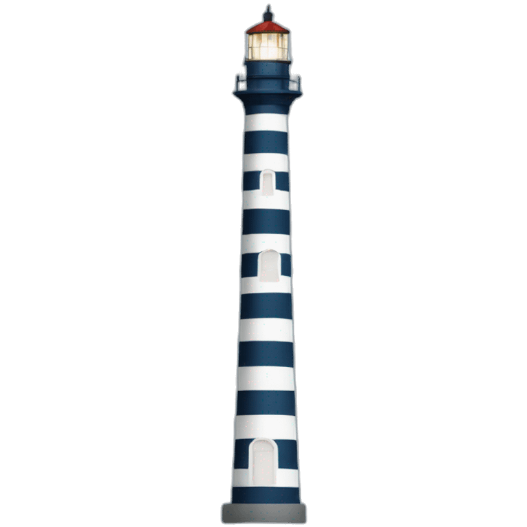 Lighthouse blue and White stripes emoji