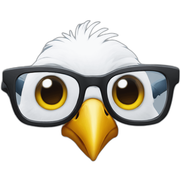 Bird with glasses emoji