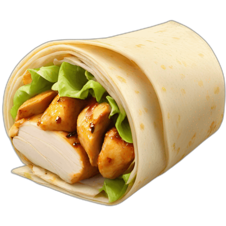 chicken-wrap-with-fork emoji