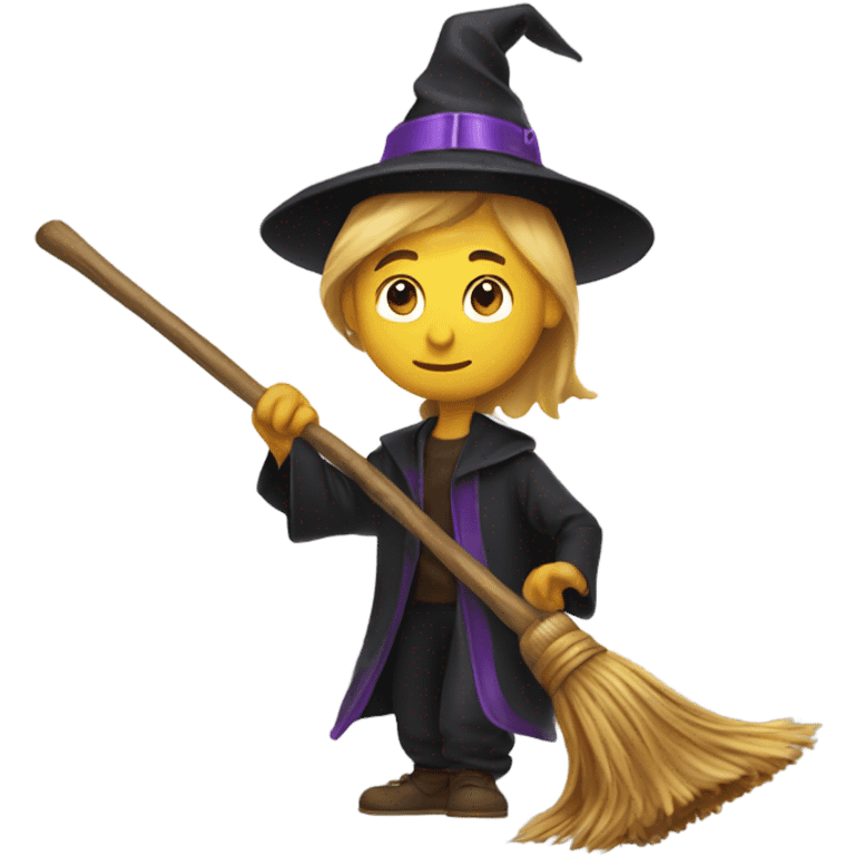 Magic broomstick emoji