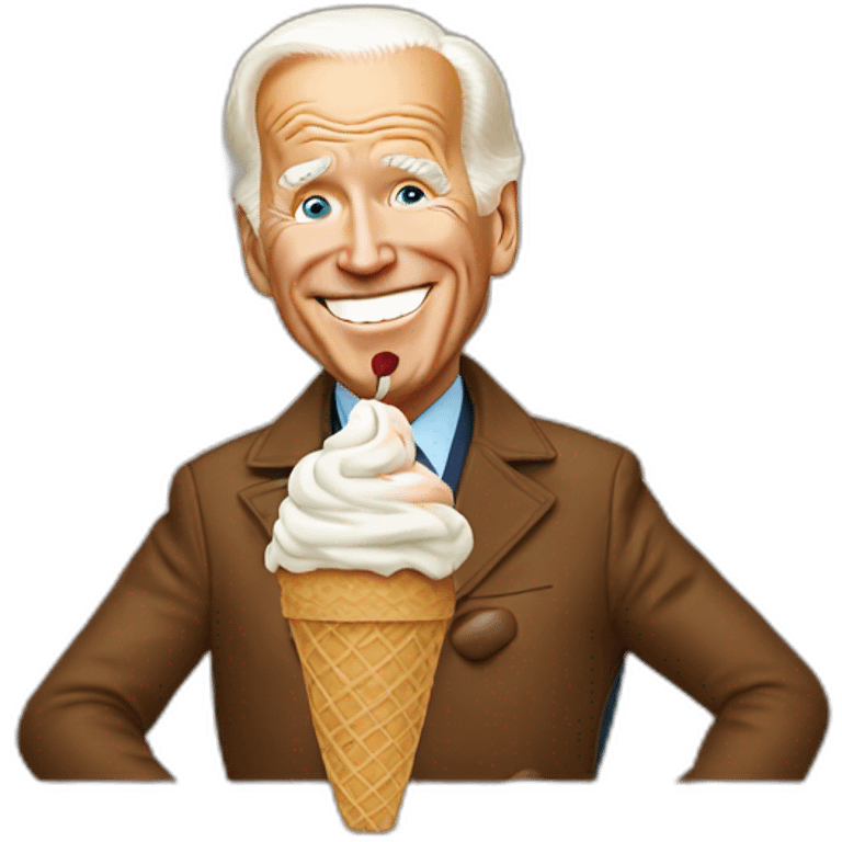 Joe biden eating ice cream emoji