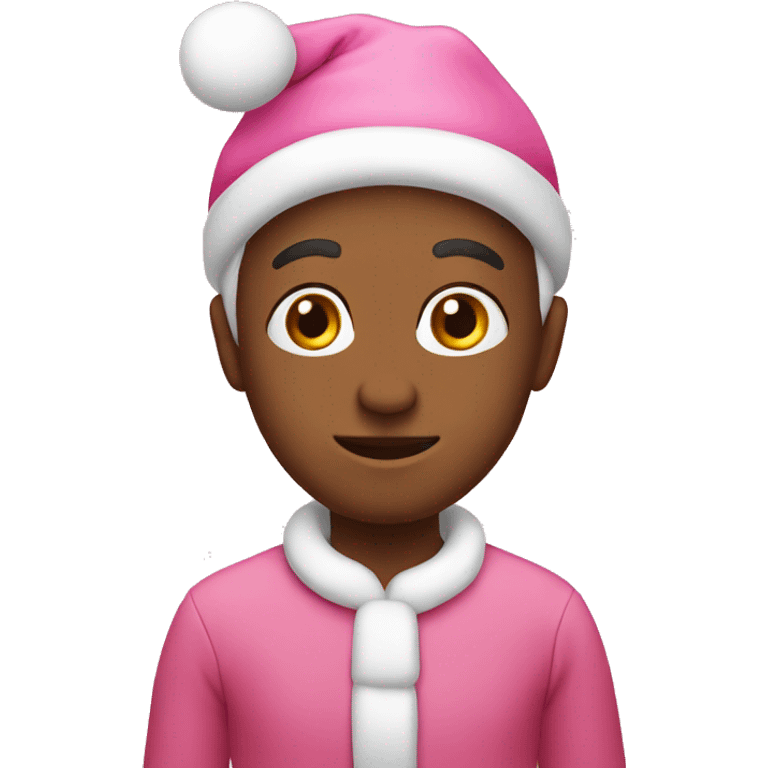 Christmas pink emoji