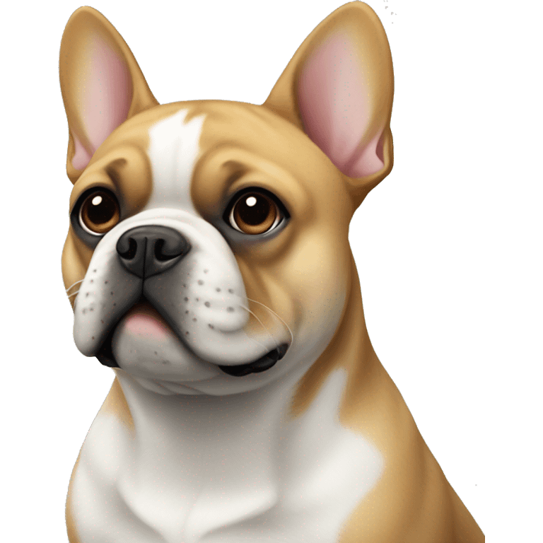 Black French bulldog with white chest and shiba inu  emoji