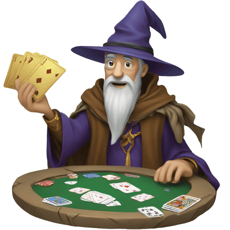 Wizard playing cards emoji