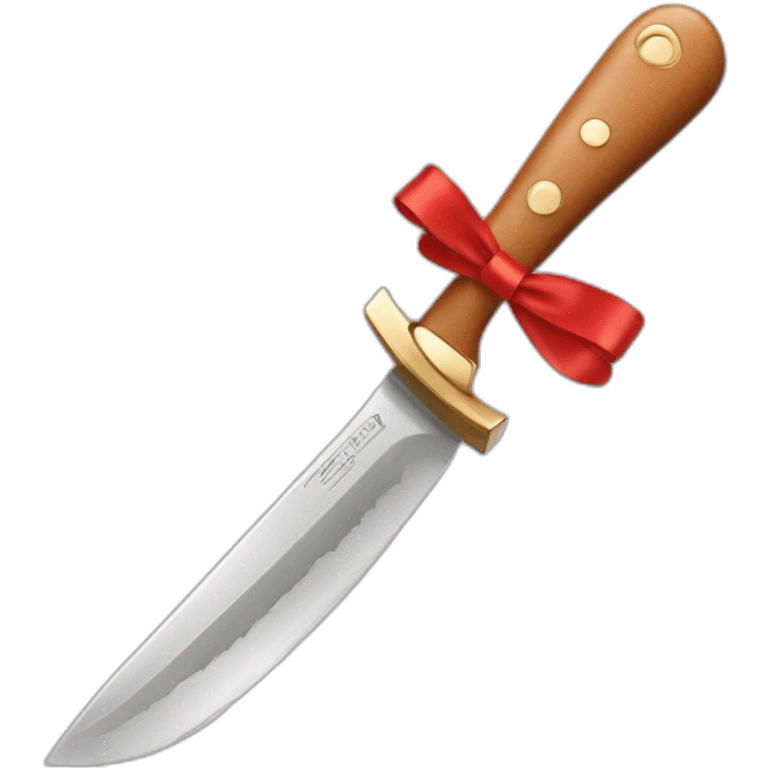 Knife with ribbon bow emoji