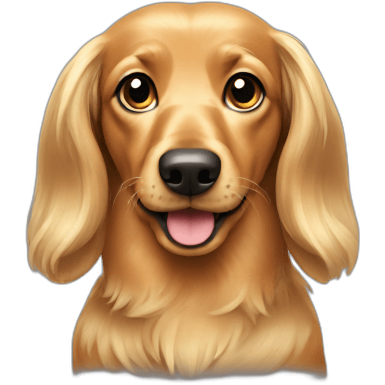 blonde long hair dachsund emoji