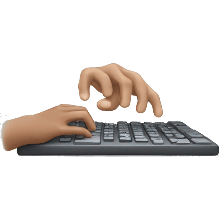 hand typing on keyboard emoji