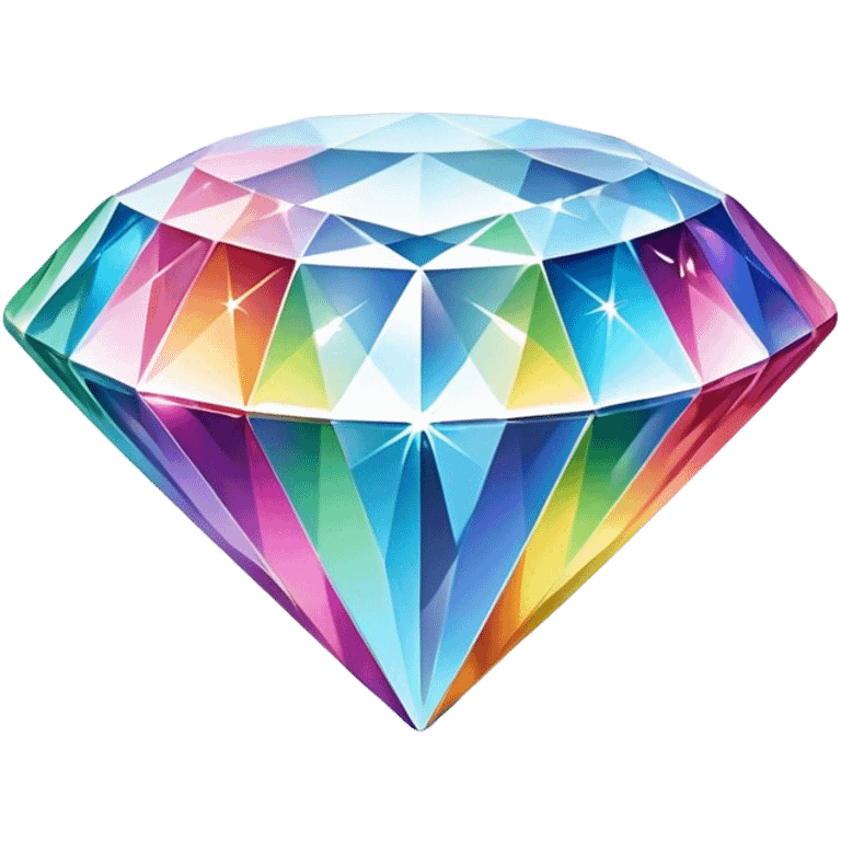 Cinematic Realistic Diamond Emoji, Brilliant and sparkling, with perfectly cut facets reflecting light in dazzling rainbows, resting upon a soft velvet background. The sharp, clean edges reflect light in every direction, creating a mesmerizing shine. Soft glowing outline, capturing the essence of timeless luxury and radiant beauty in a single, flawless diamond! emoji